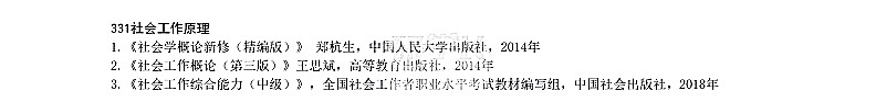 重庆师范大学2021年社会工作原理(331)考研参考书目