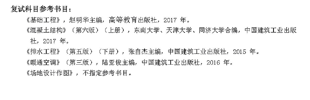 关于预发布武汉科技大学2022年硕士研究生考试（复试）参考书目的通知