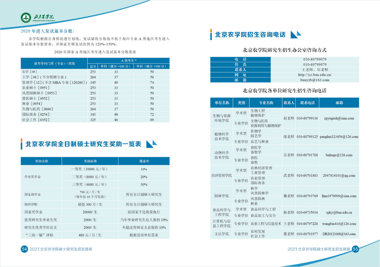 2023北京农学院研究生招生简章